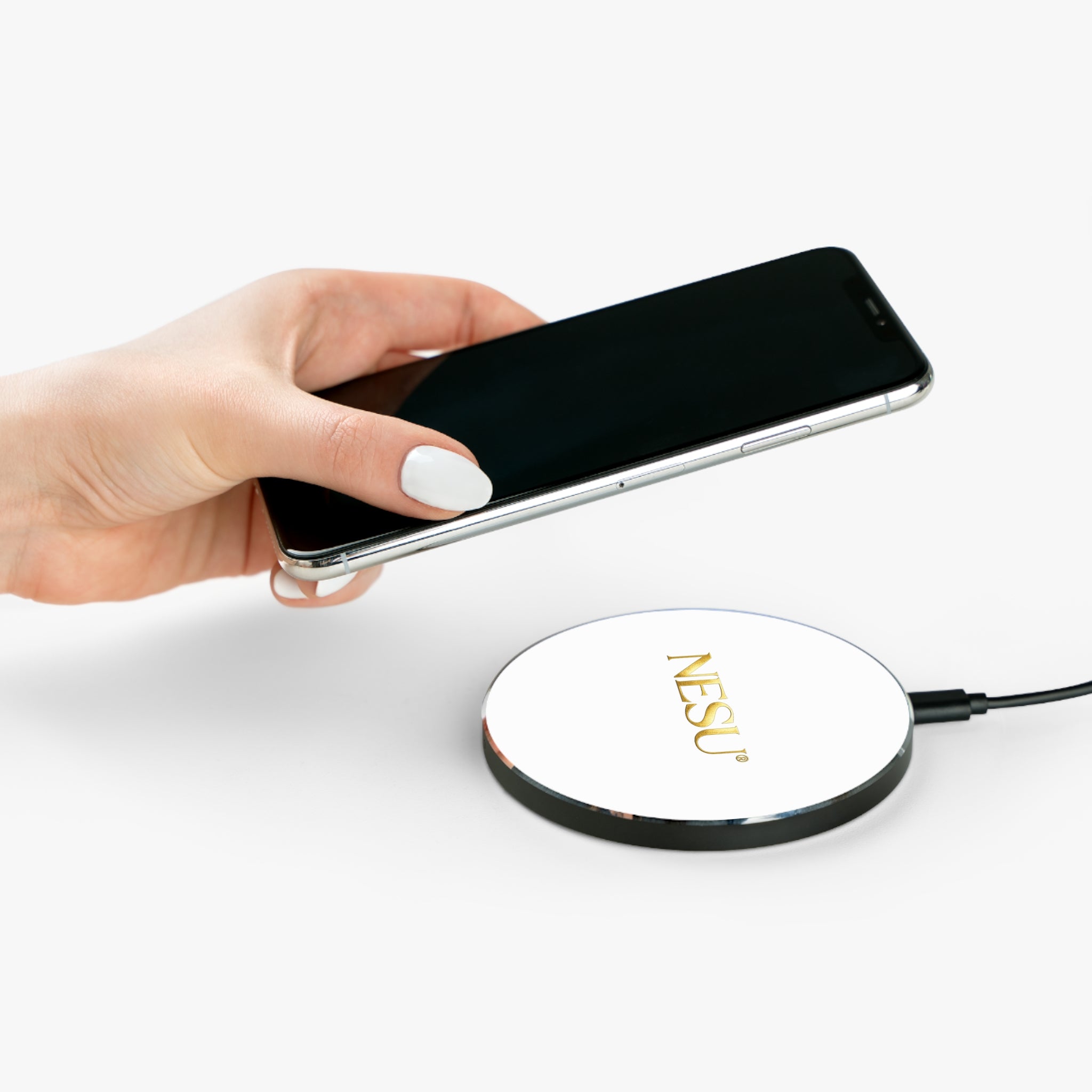 NESU Wireless Charger – White Qi Charging Pad